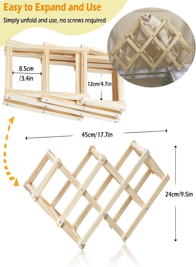 Jevnd Wooden Rat Climbing Toys, Natural Pet Rat Cage Accessories Climbing Ladder, Fancy Rats Enrichment Toy Activities, Hanging Rodent Toys for Pet Rats in Cage Playing Chewing (M, 1pc) - Image 2